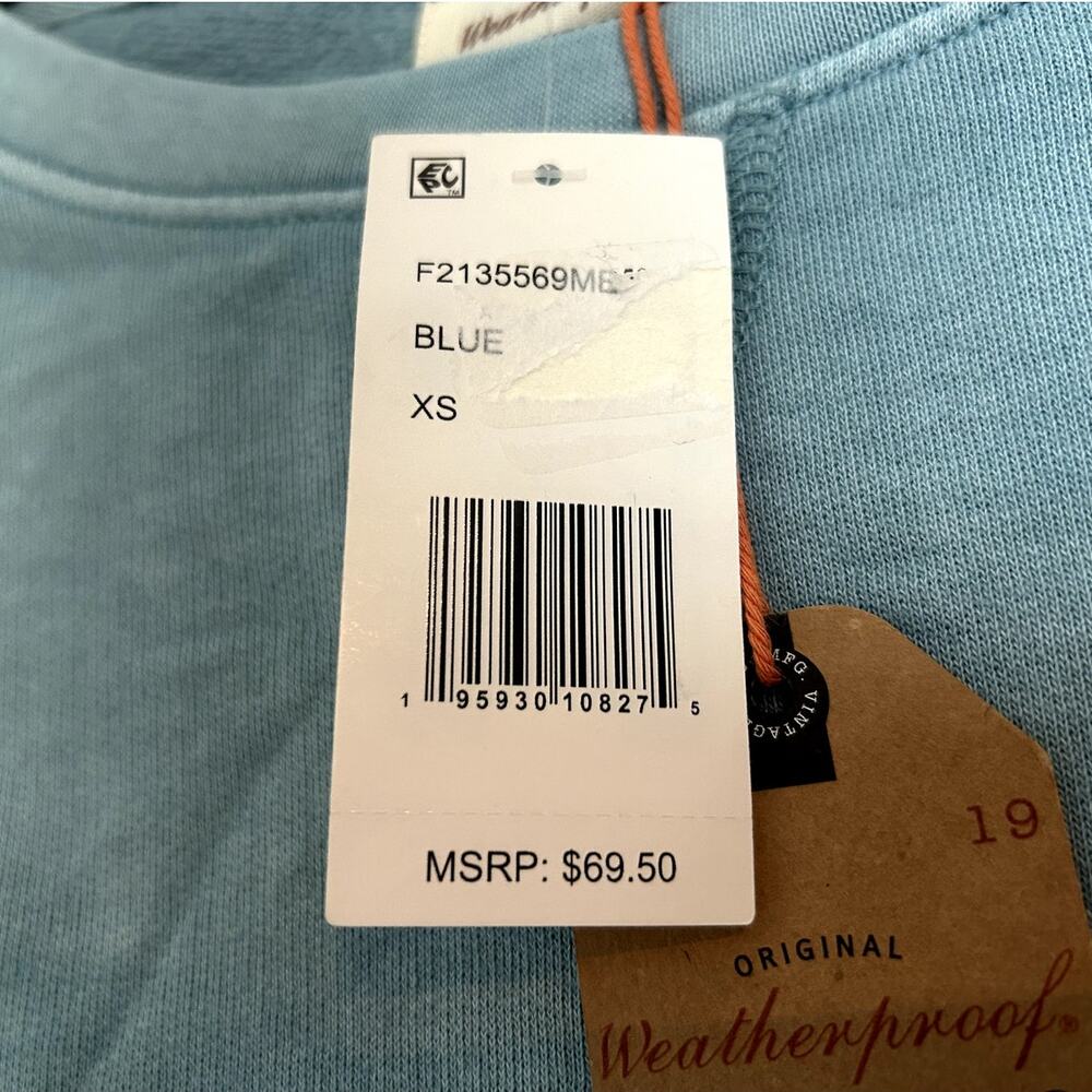 NWT Weatherproof Vintage Crew Neck Sweatshirt – Blue, Women’s XS - Picture 6 of 11